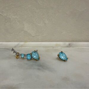 ALEXIS BITTAR HOWLITE EARCUFF AND STUD SET